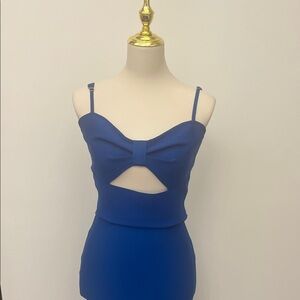 Elegant Blue High Low Dress
